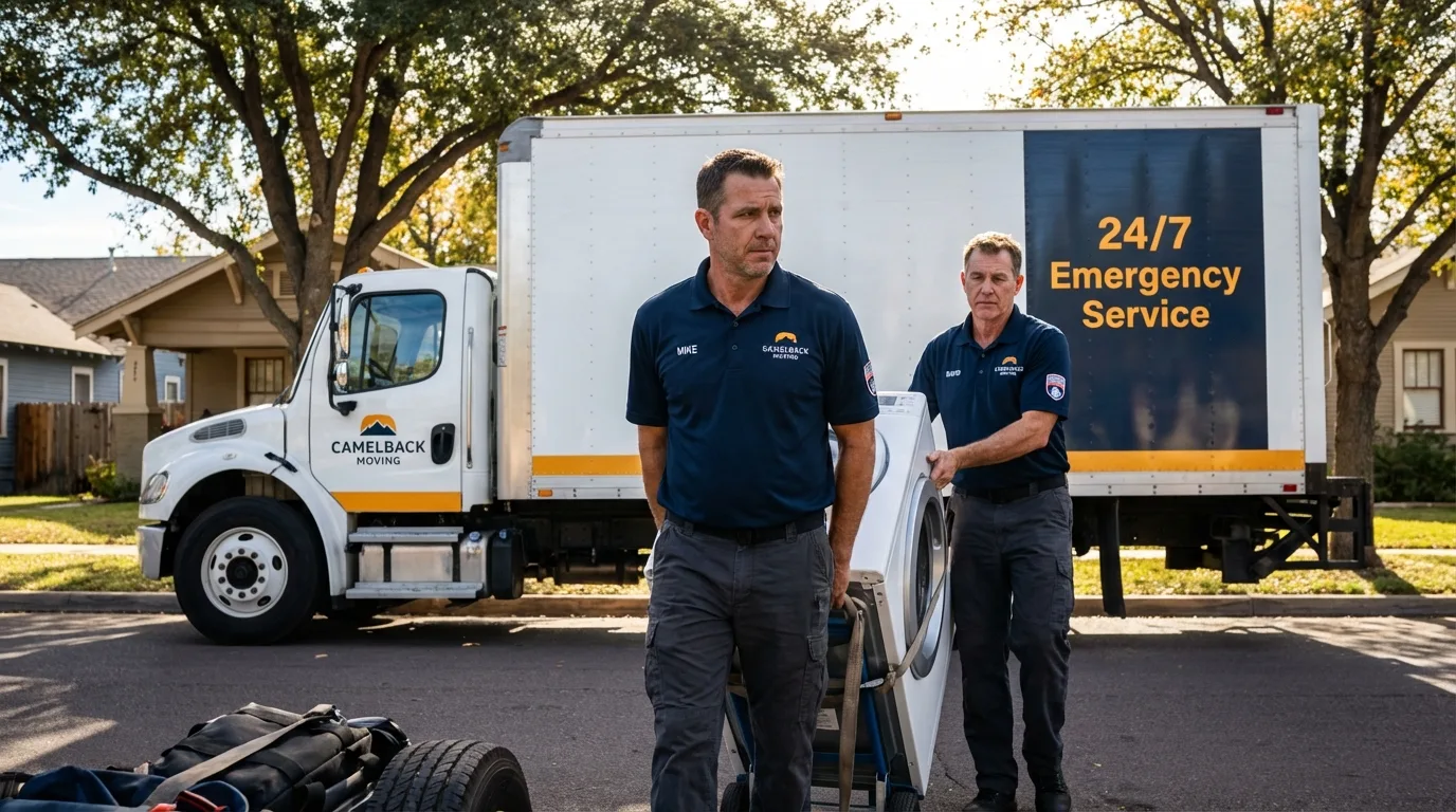 CamelBack Moving crew loading furniture in Palm Beach Gardens, FL