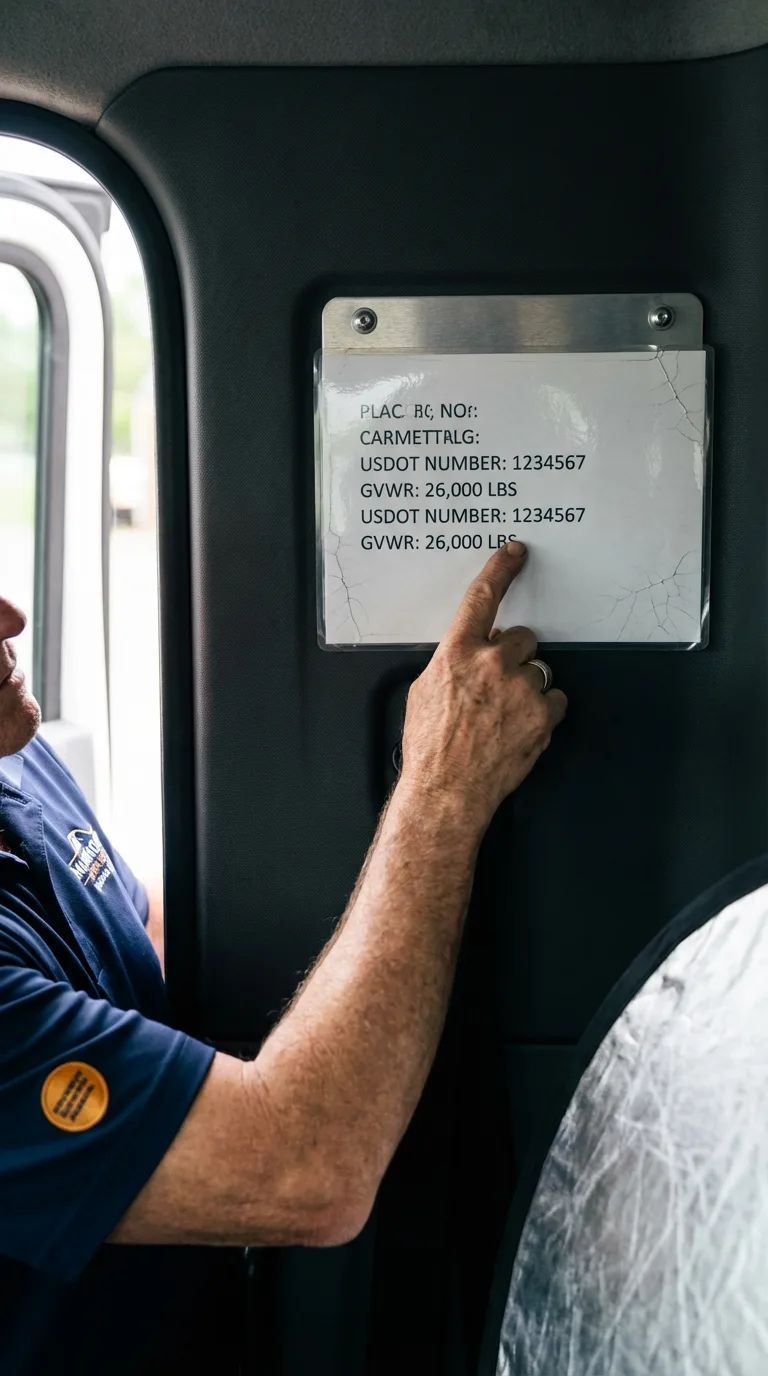 USDOT licensing placard verification in Palm Beach Gardens